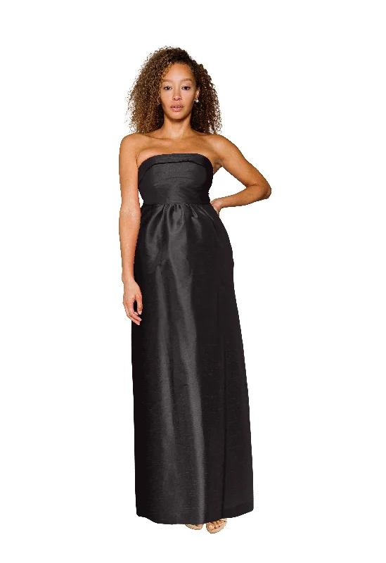 Eva Bodice with Maternity Skirt Floor in Classic Faille maxi skirt elegant