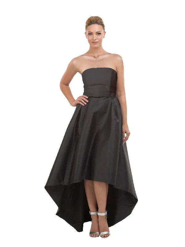 Hannah Bodice With Archer High Low Skirt in Classic Faille button skirt front