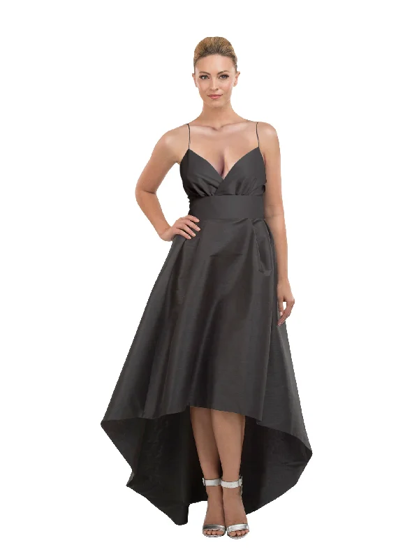 Jacqueline Bodice With Archer High Low Skirt in Classic Faille high slit skirt