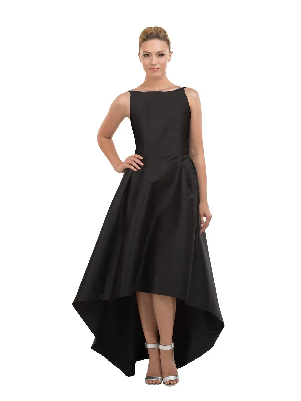 Kyle Bodice With Archer High Low Skirt in Drapey Bengaline silk skirt sleek