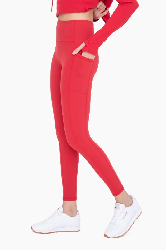 Mono B Newport Splice Swoop Highwaist Leggings APH-A0739 Stylish Stretch-Waist Leggings