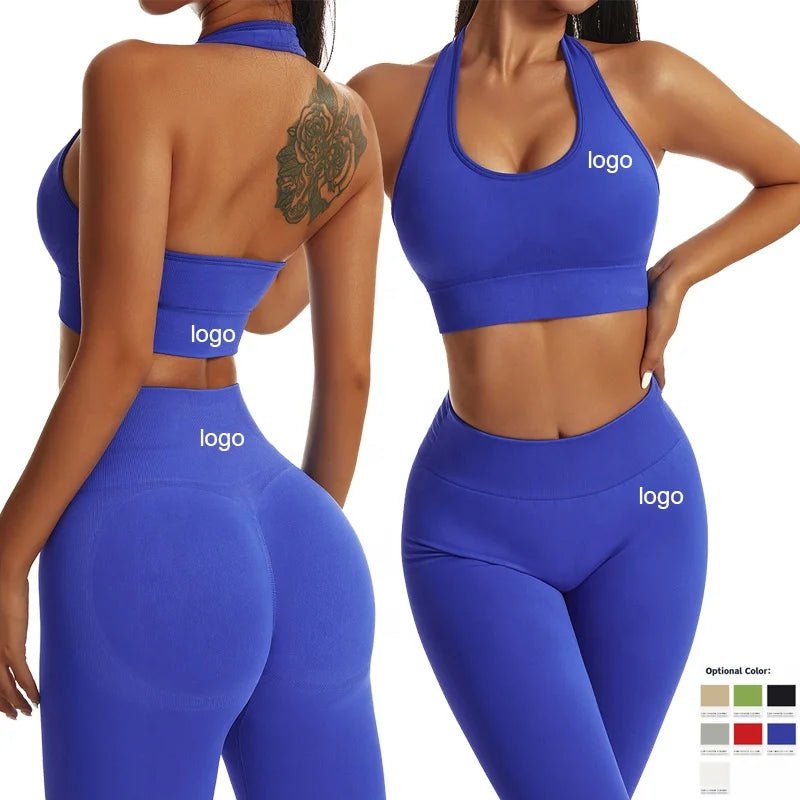 Leggings Yoga Set for Women - Seamless Bra Top and Scrunch Leggings Fitness Sport Suit Cozy Warmth Leggings