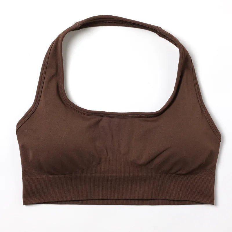 Brown halter bra