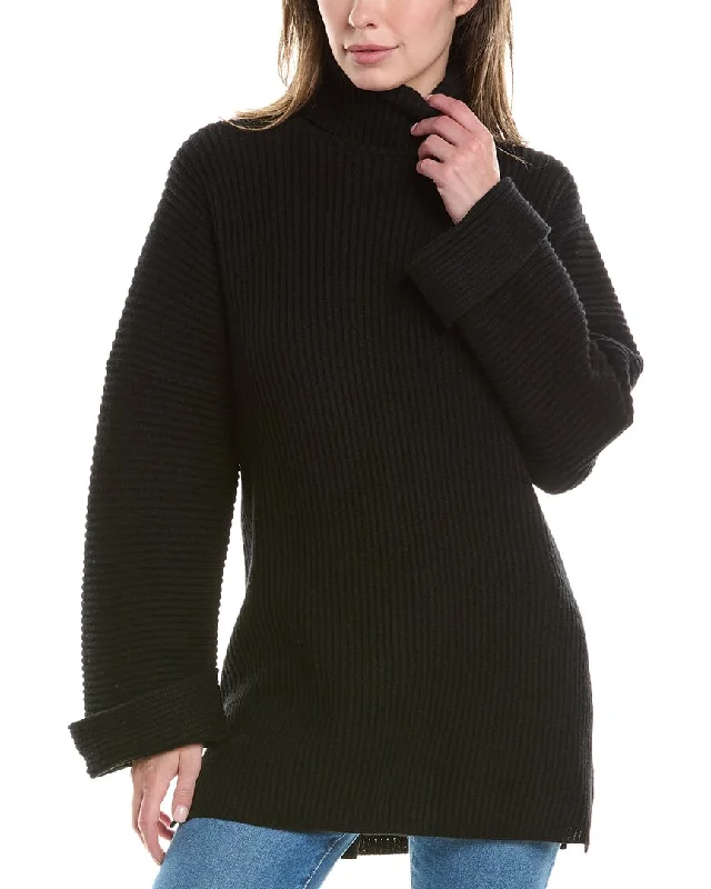 Max Mara Dula Wool & Cashmere-Blend Sweater Welt Pockets Slit Pockets Flap Pockets