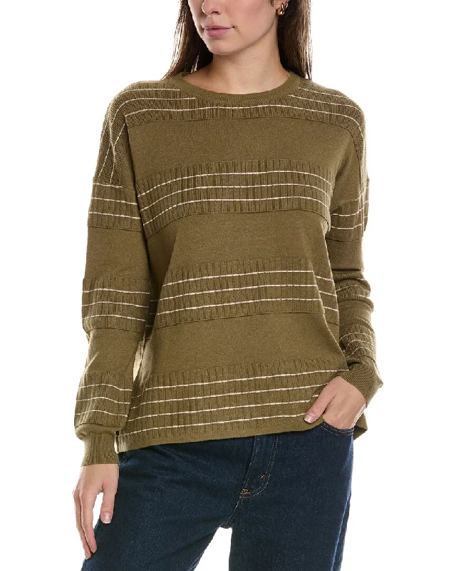 MEIVEN Dropped-Shoulder Sweater Seamless Knitted Crochet