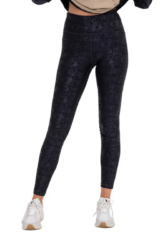 Mono B High Waist Foil Leggings APH6220 Plus Stylish Side-Stripe Leggings