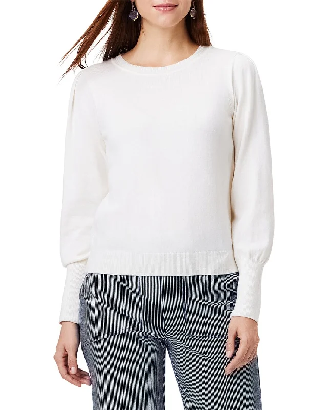 NIC+ZOE Femme Sleeve Sweater Ribbed Striped Patterned