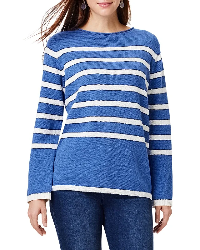 NIC+ZOE Skyline Sweater Ribbed Striped Patterned