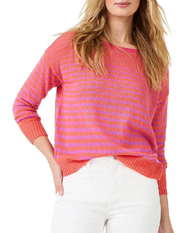 NIC+ZOE Striped Up Supersoft Sweater Bright Pastel Dark