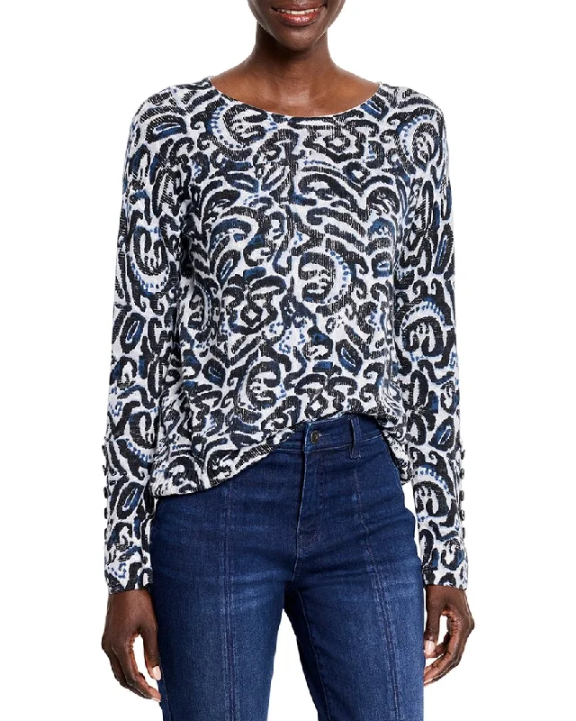 NIC & ZOE Tossed Paisley Supersoft Sweater Lightweight Heavyweight Midweight