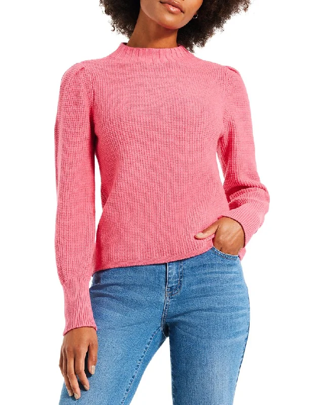 NIC+ZOE Waffle Stitch Sweater Fitted Slim Tailored