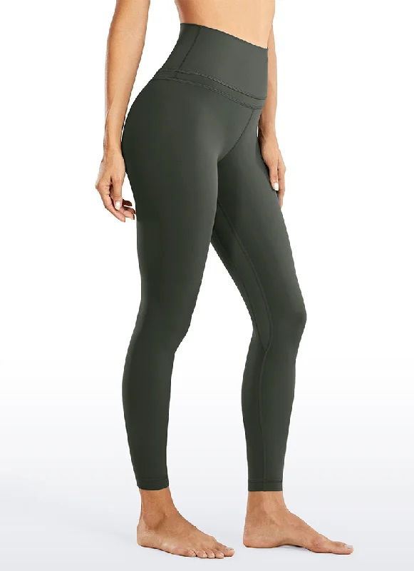 Nakedfeel Leggings 28'' - Double Waistseam Fashionable Sports Compression Leggings