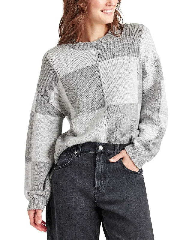 Splendid Kit Colorblock Wool-Blend Sweater Chenille Blend Fleece Blend Nylon Blend