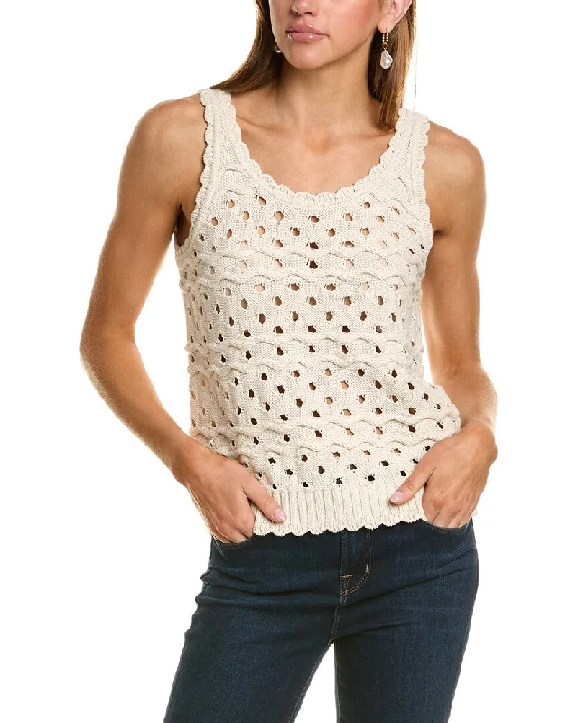 Splendid Lowen Sweater Tank Spandex Rayon Corduroy