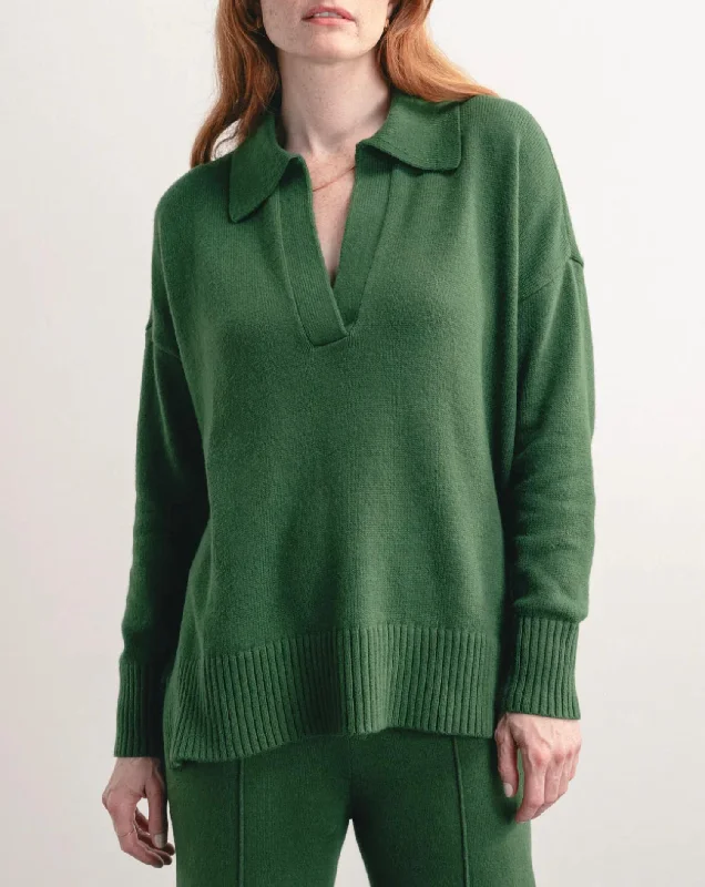 Sterling Sweater In Pine Tailored Straight A-Line