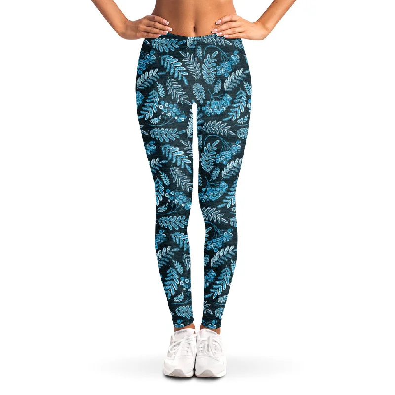 Tropical Denim Jeans Pattern Print Women's Leggings Trendy Tie-Dye Leggings