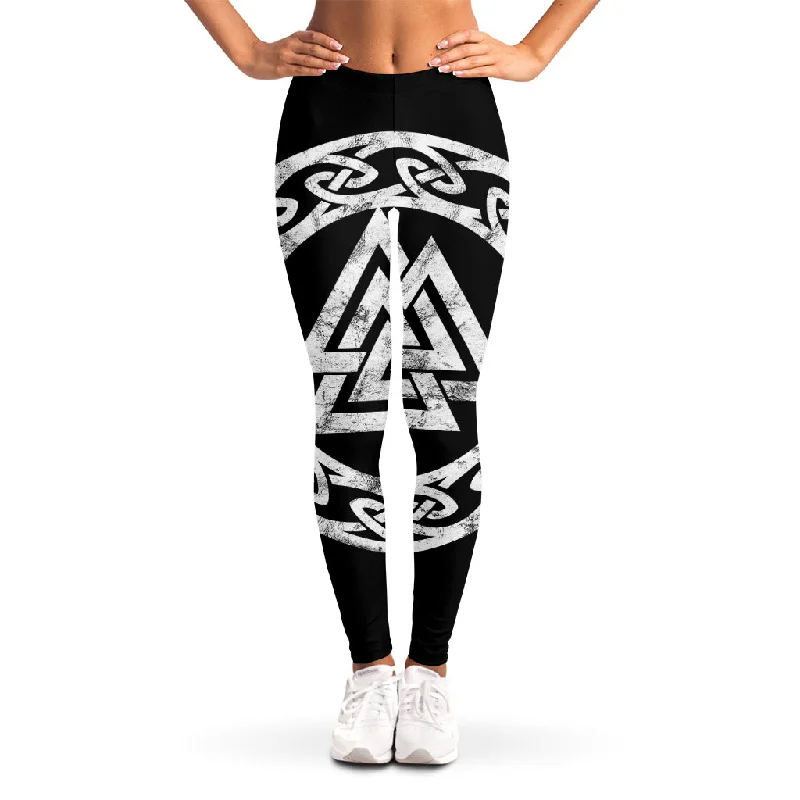 Viking Valhalla Symbol Print Women's Leggings Comfortable Full-Body Compression Leggings