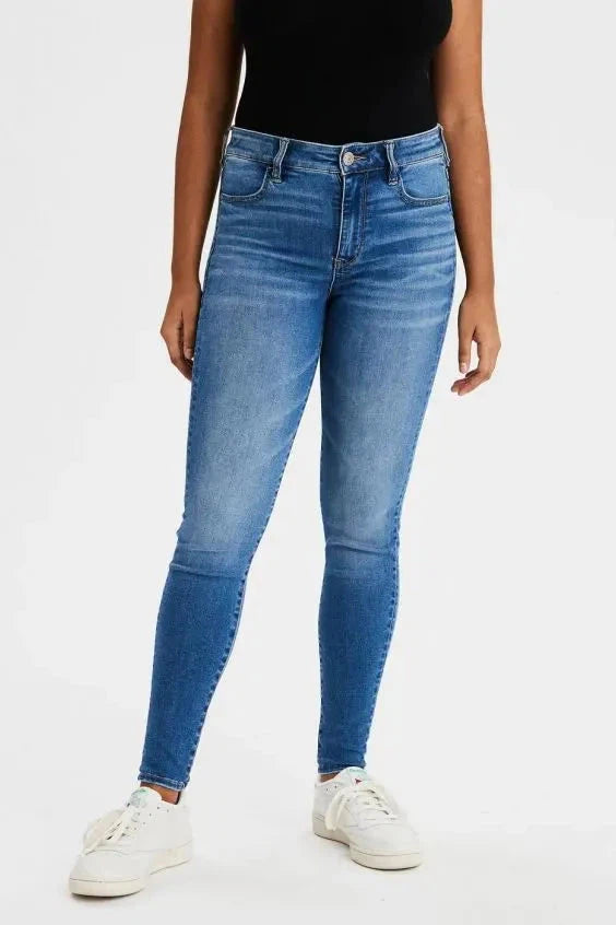 Extra Stretch Skinny Jeans Casual Distressed Skinny Jeans