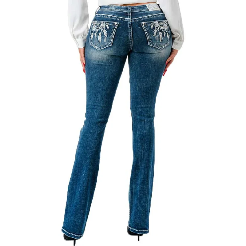 Grace in LA Women's Dreamcatcher Bootcut Jeans Classic Slim Fit Jeans