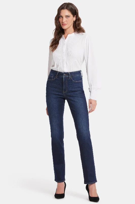 Marilyn Straight Jeans In Petite - River Bridge Comfortable Flare Leg Jeans