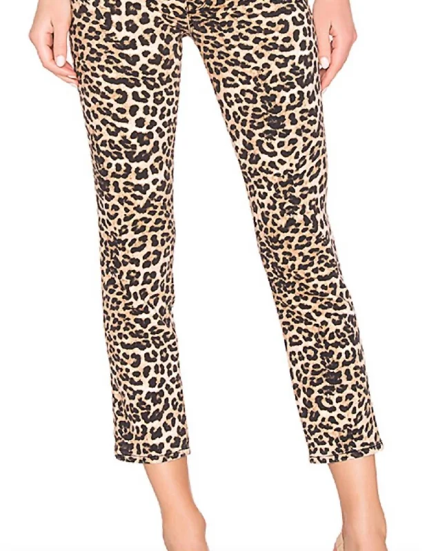 Nico Mid-Rise Skinny Jeans In Leopard Elegant Skinny Leg Jeans