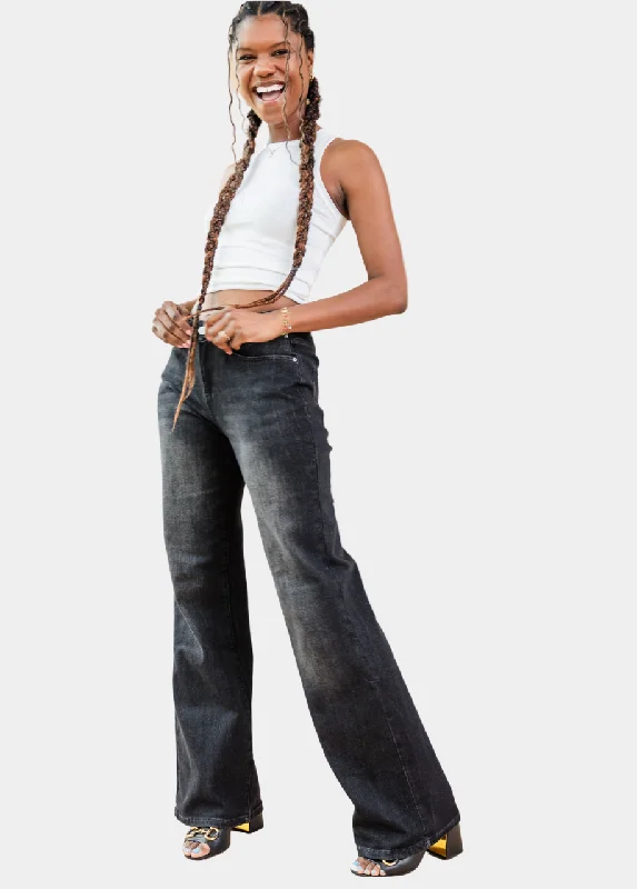 The 90's Tall Boyfriend Jeans (Charcoal) Stylish Relaxed Fit Skinny Jeans